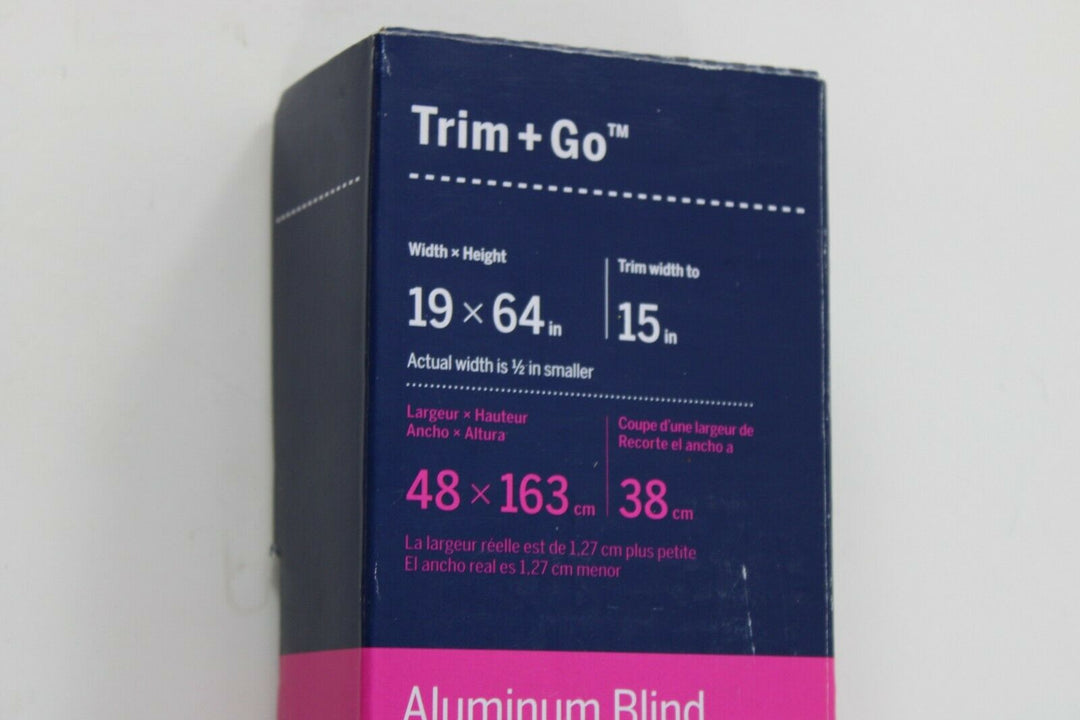 LEVOLOR Trim+Go Blind 19x64 Aluminum Blind (NOS) Trim Nickel #929754 Retail $45.98
