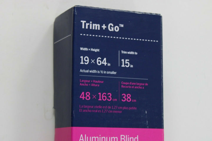 LEVOLOR Trim+Go Blind 19x64 Aluminum Blind (NOS) Trim Nickel #929754 Retail $45.98