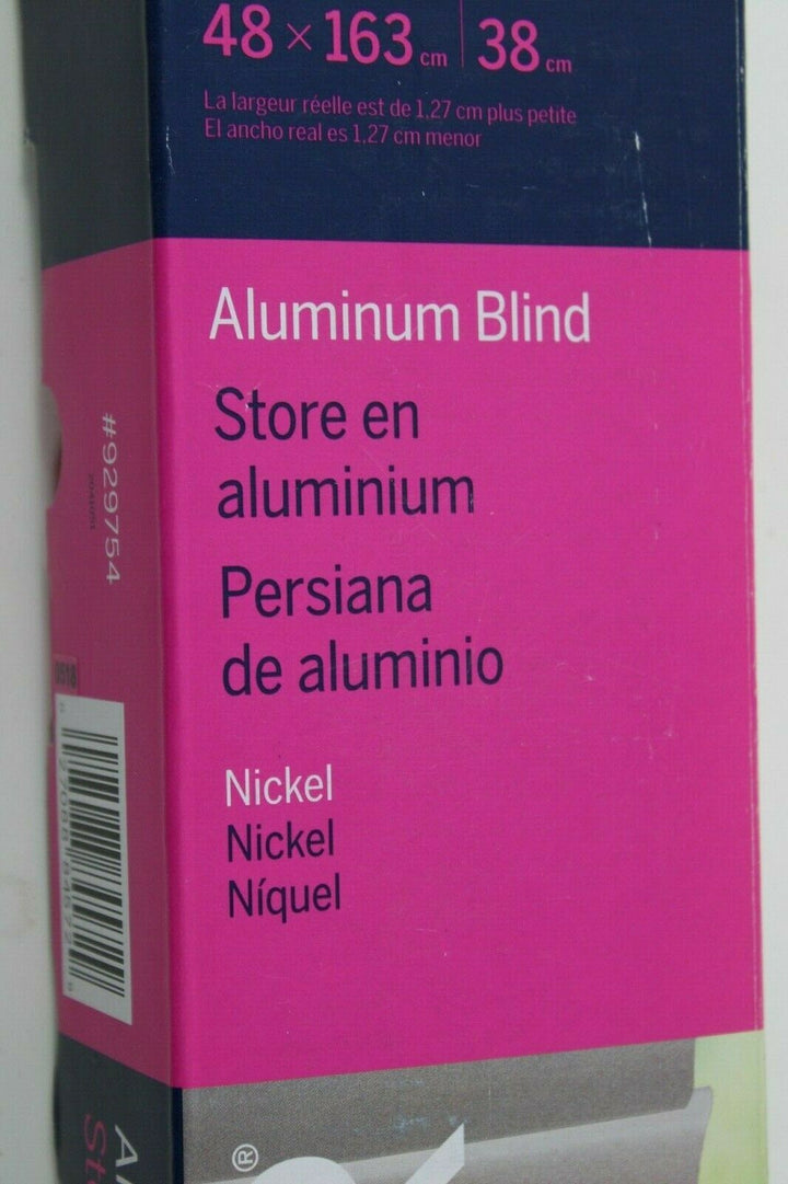 LEVOLOR Trim+Go Blind 19x64 Aluminum Blind (NOS) Trim Nickel #929754 Retail $45.98