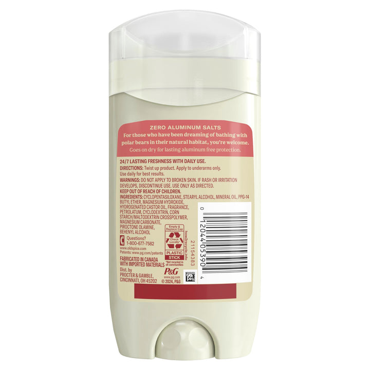 Old Spice GentleMan's Aluminum Free Dry Feel Deodorant for Men, 24/7 Lasting Freshness, Gentle on Skin with Skin Conditioners, Himalayan Sea Salt + Glacier Water Scent, 3.0 oz
