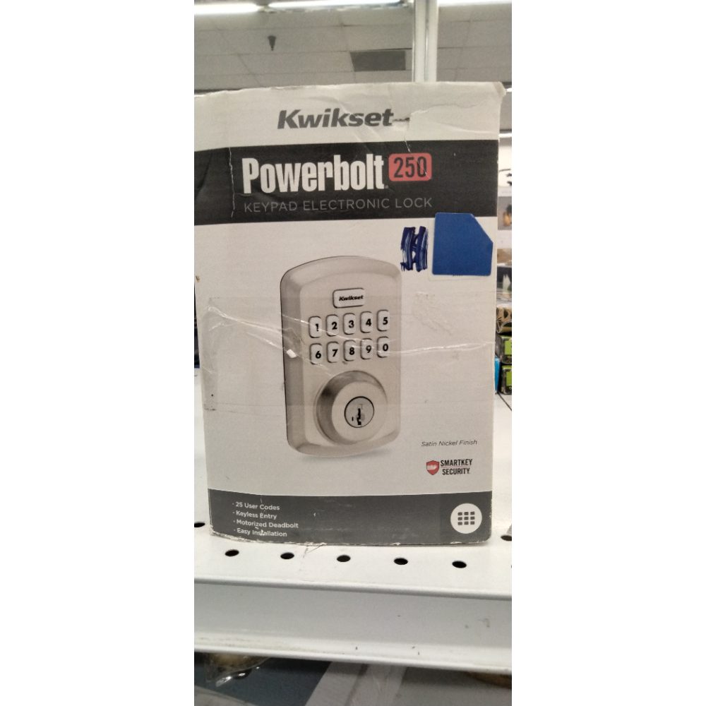 Kwikset 9250TRS-15S Transitional Powerbolt 2 Electronic SmartCode Deadbolt SmartKey with RCAL Latch and RCS Strike Satin Nickel Finish