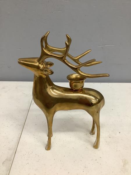 Brass Reindeer Candle Holder Retail $29.99