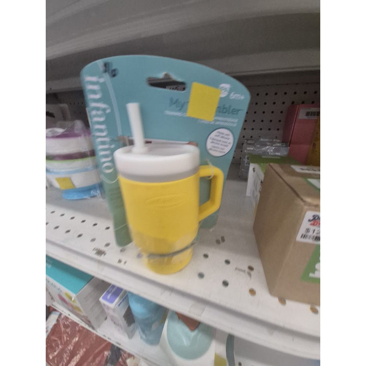 Infantino My Sippy Tumbler, 6m+, Yellow, with Straw