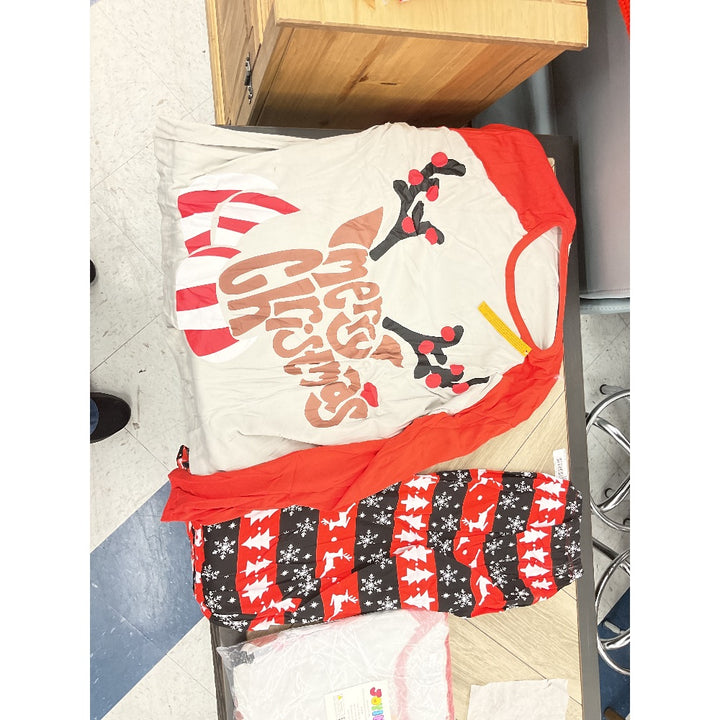 Nikjo Christmas Pajama Set - Merry Christmas Reindeer Design, Holiday Print