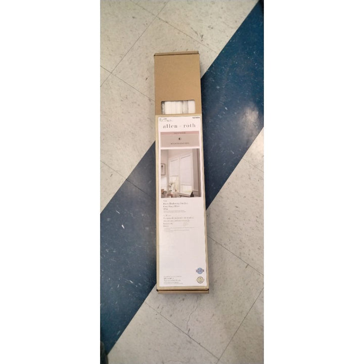 Allen + Roth AR 30-in W X 64-in H 2-in Trim at Home Cordless Faux Wood Blind White