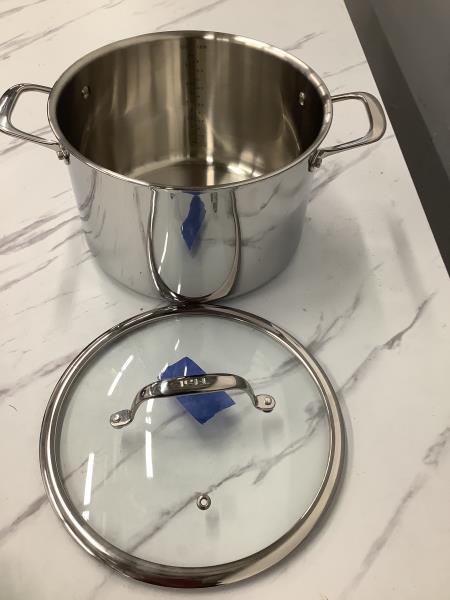 T-fal Stainless Steel Stockpot with Glass Lid Retail $60.00