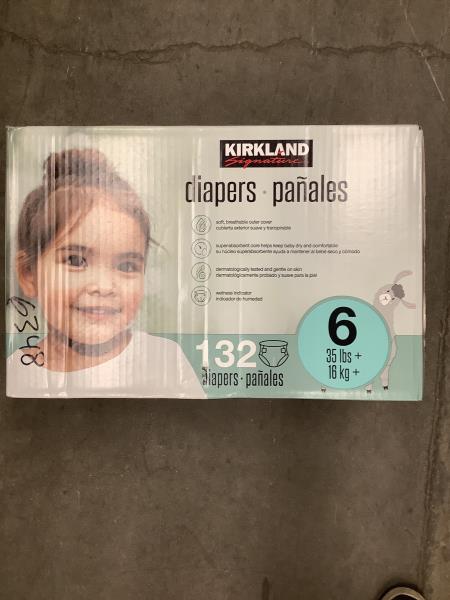Kirkland Signature Diapers Size 6 Sealed 35+ Lbs 132 Count Retail $69.99