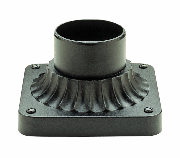 TRANS GLOBE Lighting 100 BK Outdoor Canby 5.5" Post Base Mount, Black, 3" Diameter at mounting Bracket