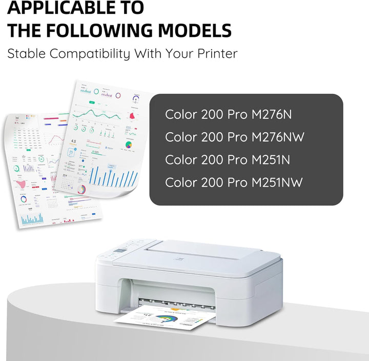 131A 131X Toner Cartridge 4 Pack Replacement for HP Laserjet Pro 200 Series M251nw MFP M276nw M251n M276n Printers(Black,Cyan,Magenta,Yellow ) CF210A Full Set