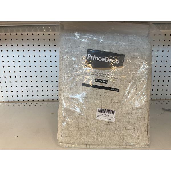 Prince Deco 52" W x 63" L Curtain Panel Retail $36.49