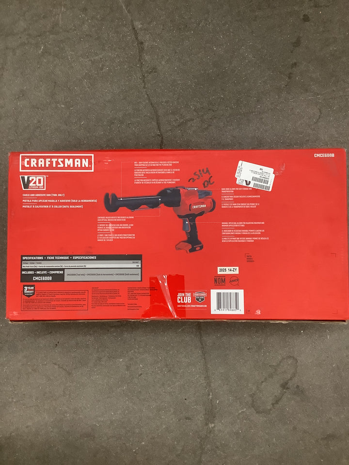 Craftsman v20 caulk and adhesive gun