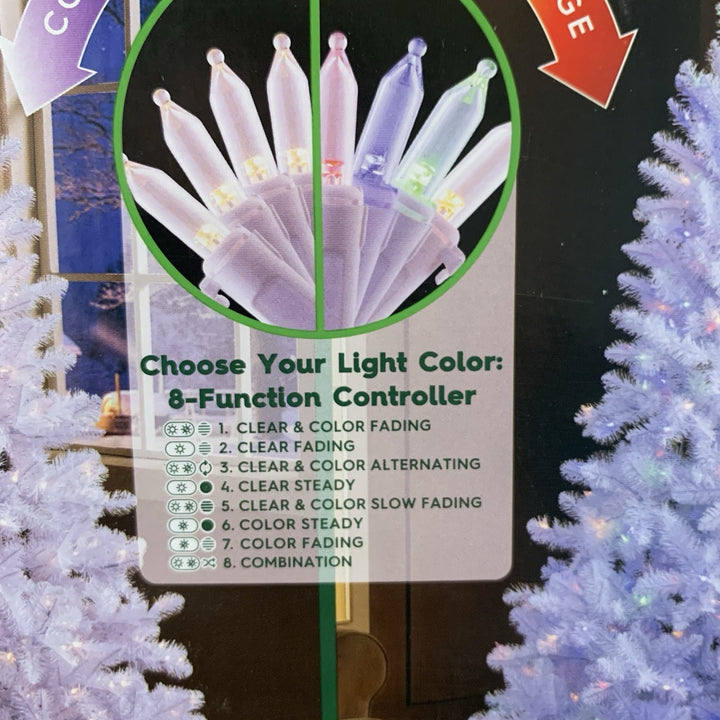 Holiday Time 6.5’ Pre-Lit Madison Pine Christmas Tree 8 Color Multi Function Retail $99.00