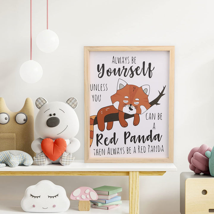 Fox Wooden Signs Wood Listing Hanging for Bathroom Home Wall Decoration Sign Picture Wall Art Decor for Home Office Gifts