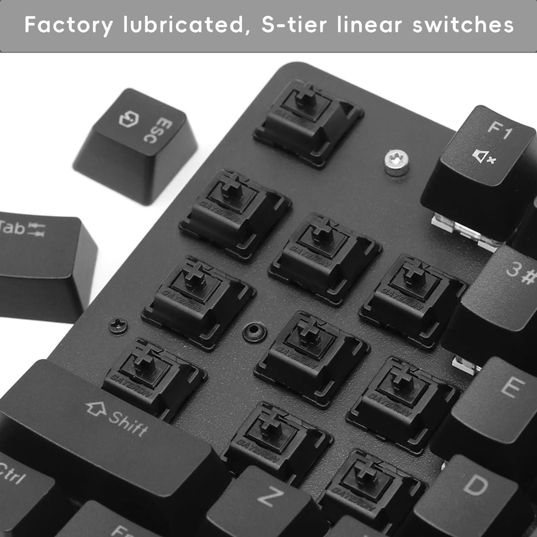 Gateron Oil King V2 Pre Lubed 5pin Linear Switches for Mechanical Keyboard (72 PCS, Oil King)