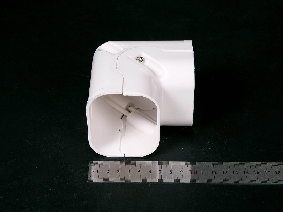 Ductless minsplit 3" decorative Inside/Outide Corner PVC AC Line Set Cover Kit Accessories for Ductless Mini Split Air Conditioners Central AC and Heat Pump Systems