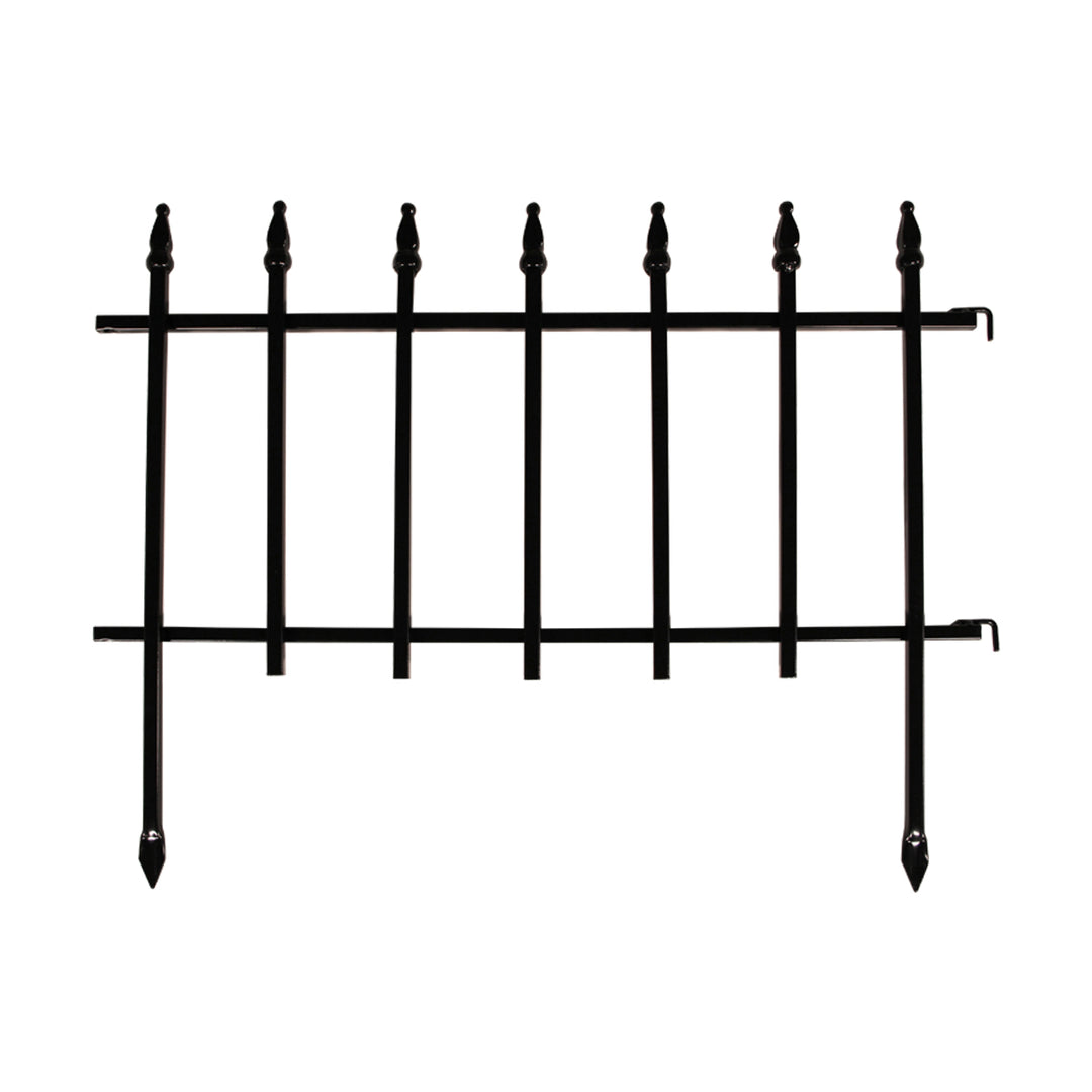 Expert Gardener Empire Black Powder Coated Steel Garden Border 22.5 Inches W X 18 Inches H