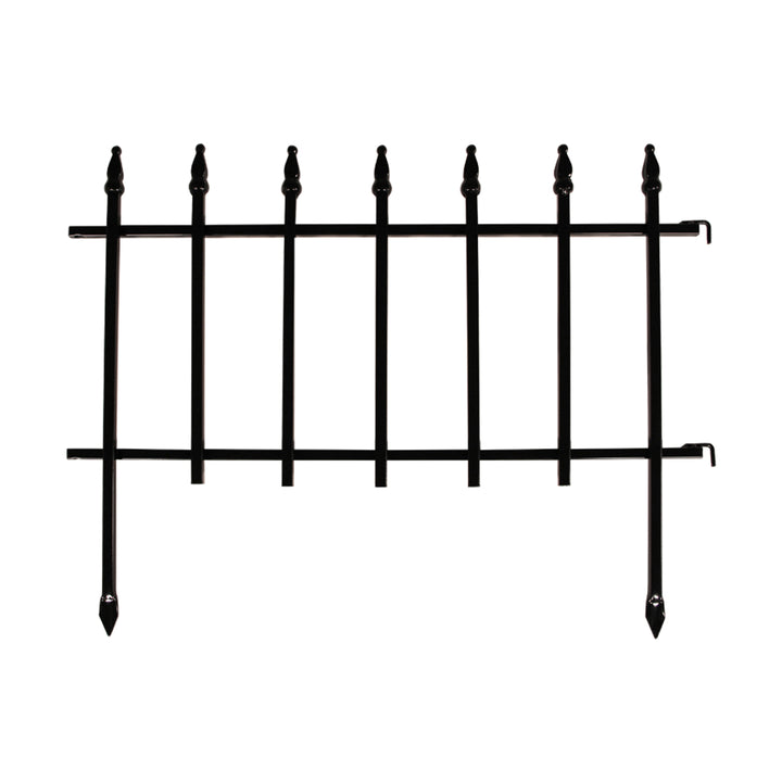 Expert Gardener Empire Black Powder Coated Steel Garden Border 22.5 Inches W X 18 Inches H
