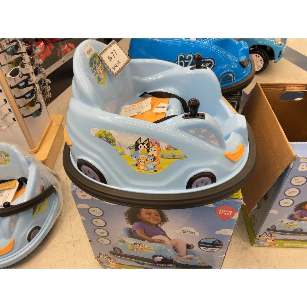 Unbranded Bluey Bumper Car Ride-On Toy, 360 Spin