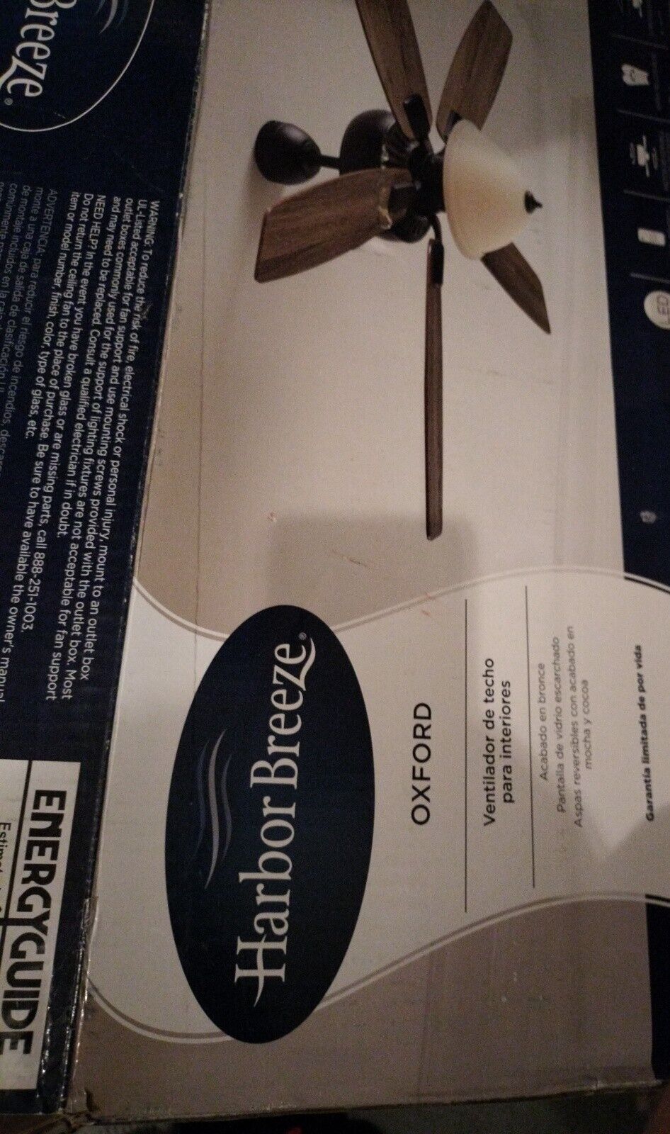 Missing Remote Harbor Breeze Oxford 52" Bronze LED Ceiling Fan