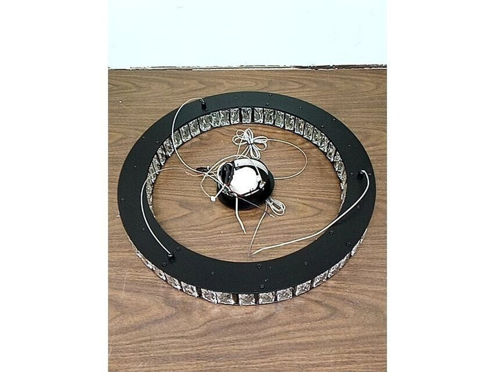 ALLEN + ROTH Aurelis LED Chandelier Chrome Clear Faceted Crystal 38839-LWUC, NEW