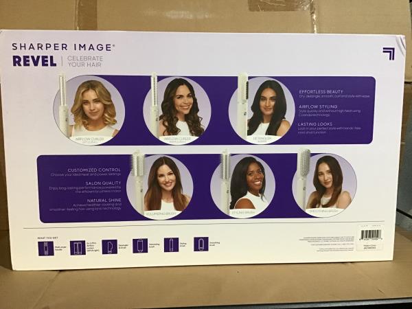 Sharper Image REVEL Hair Multi-Styler - Airflow Styling, 6 Attachments, 3 Heat Levels, Cool Shot Retail $80.00