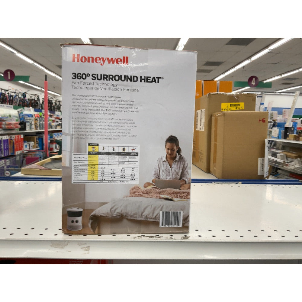 Honeywell 360Ã‚Â° Surround Heat Heater - Fan Forced, Adjustable Thermostat, Tip-Over Protection