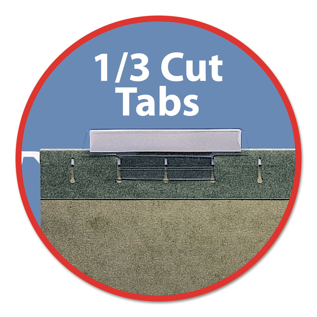 Smead Hanging File Folder with Tab, 1/3-Cut Adjustable Tab, Letter Size, Standard Green, 25 per Box (64035)