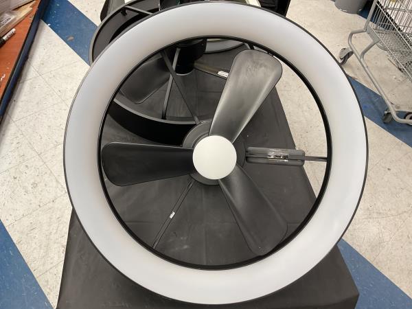 Artika Austin Led light - Flush Mount Ceiling Fan, Modern Style, 3-Blade, Black Finish Retail $139.99
