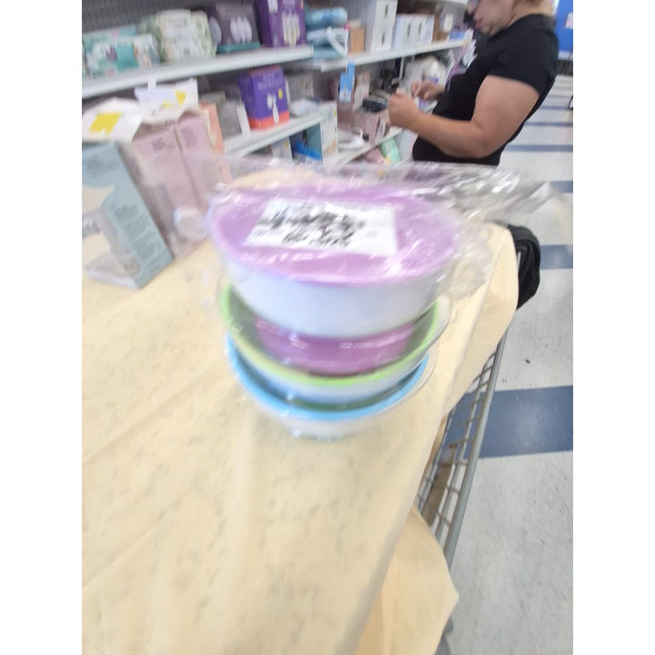 Unbranded Bowl Set - Nesting Design, Purple/Green/Blue