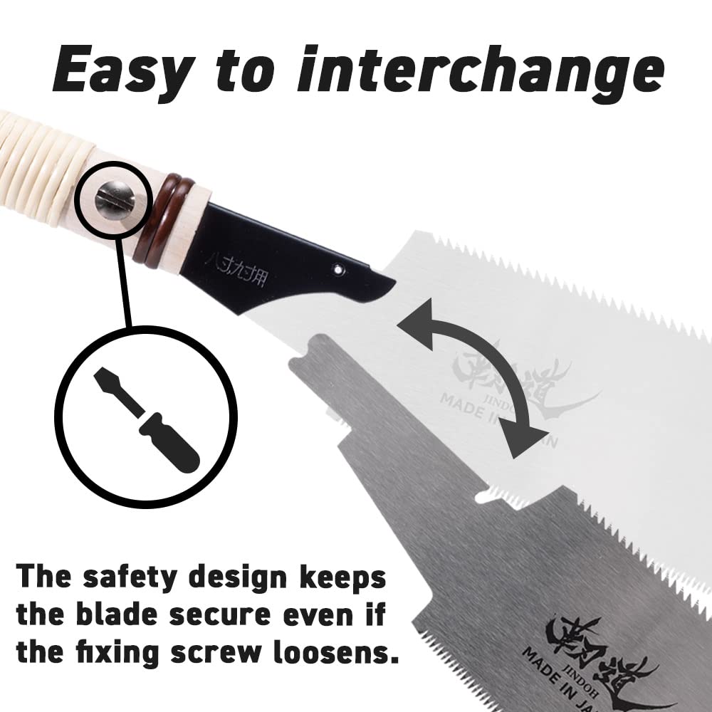 JINDOH Japanese Ryoba Pull Saw 9.5 Inch Double Edge Flush Cut Saw for Woodworking Retail $29.00