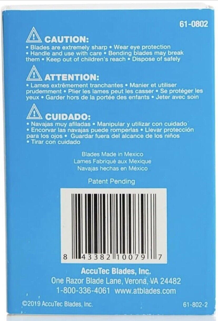 100 PERSONNA LVT/LVP Knife Blades Steel Laminate Flooring Cutter New