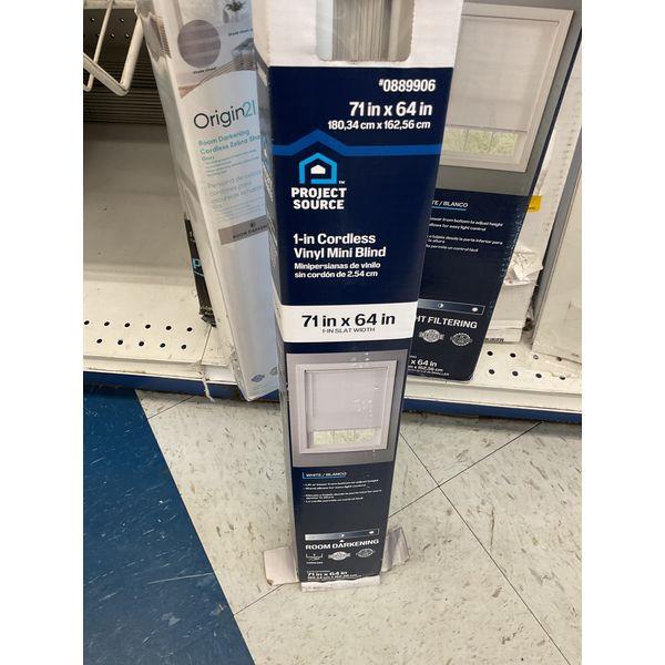 Project Source 1-in Cordless Vinyl Mini Blind - Room Darkening Retail $35.00
