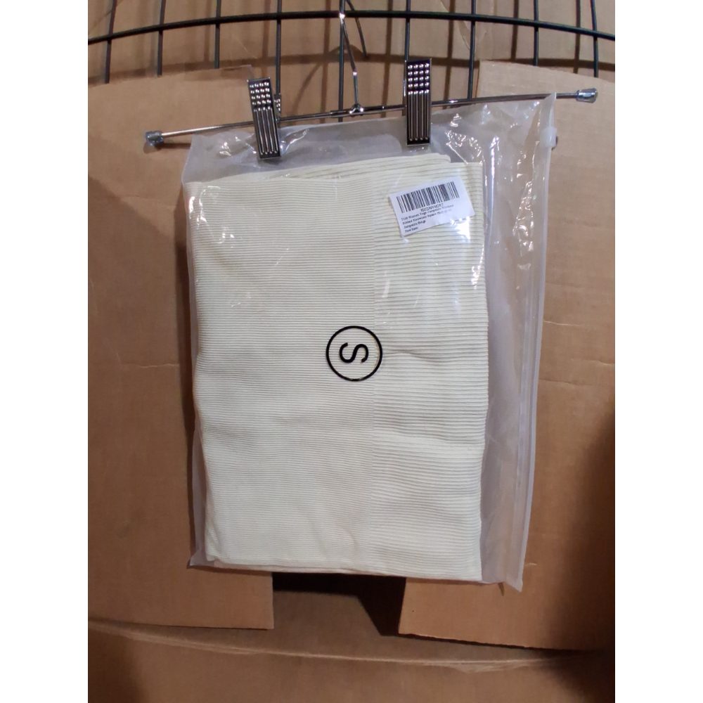 TOB Women Yoga Jumpsuits Workout Ribbed Sleeveless Square Neck Exercise Jumpsuits Beige