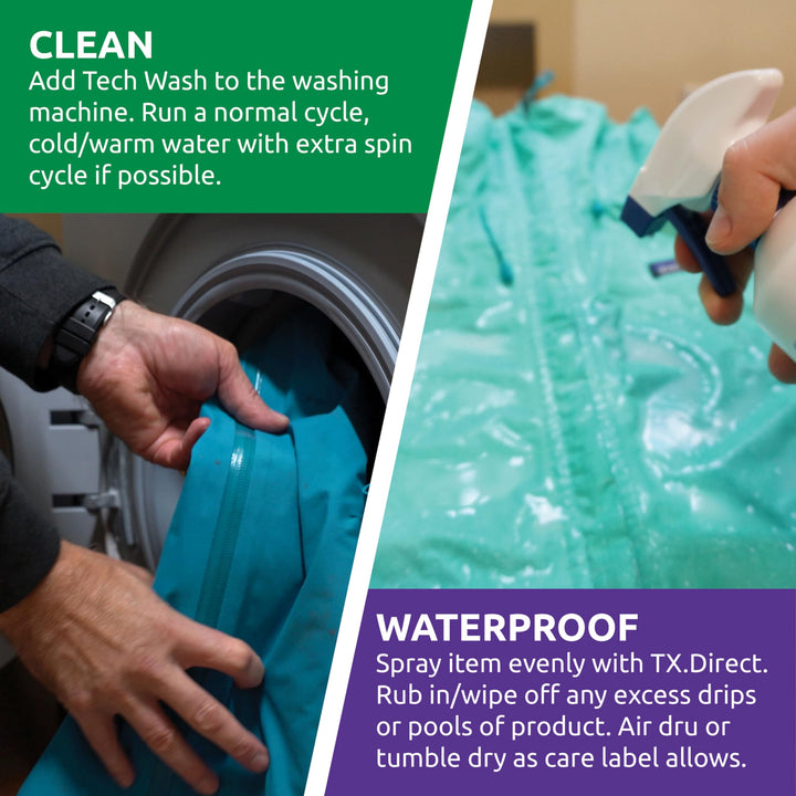 Nikwax TX.Direct Spray-On Waterproofing, 500ml, High Performance Waterproofing Renewal Treatment Restores DWR Water Repellency in Jackets, Outerwear, Rain, Ski and Snow Gear