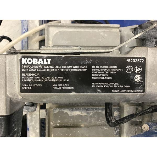 Kobalt 7-in Folding Wet Sliding Table Tile Saw with Stand Retail $250.00