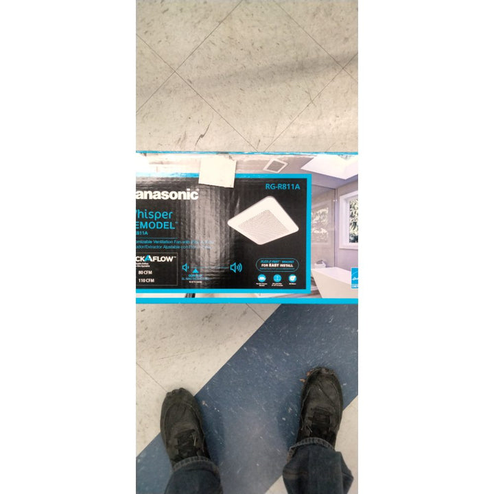 Panasonic WhisperRemodel DC 0.8-Sone 110-CFM White Bathroom Ventilator Fan