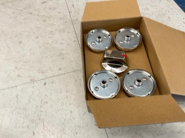 Unbranded Oven Range Knobs - Replacement Parts, Silver, Black, Red Accents Retail $35.00