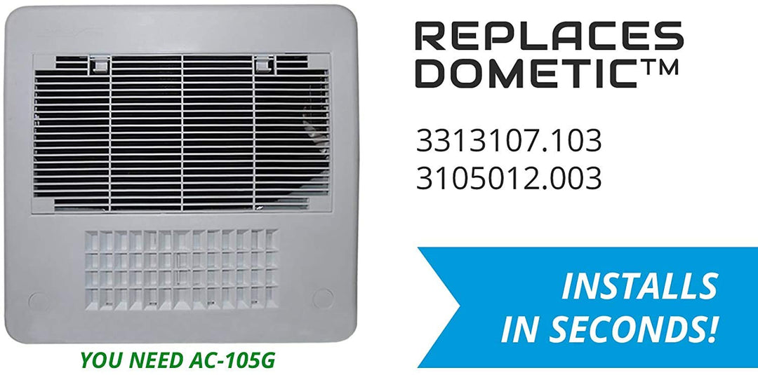 RV Air AC 105G Filters - Replacement AC Filter Compatible with Dometic 3313107.103/3105012.003 (1 Pack)