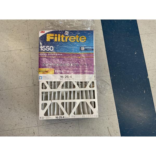 Filtrete 1550 - Allergen, Bacteria & Virus Air Filter - 16x25x4 Retail $26.00