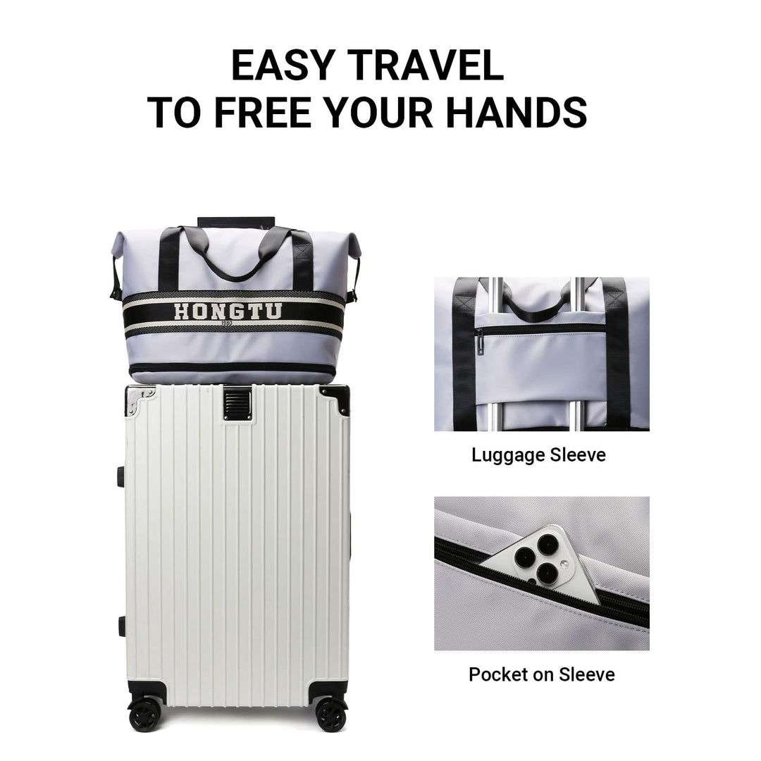 TOOSEA Expandable Large Capacity Travel Duffel Bag for Women Men with Luggage Sleeve, Lightweight Waterproof Weekender Overnight Carry On Bag for Airplanes Under Seat, Gym Tote Duffle Bag Retail $25.00