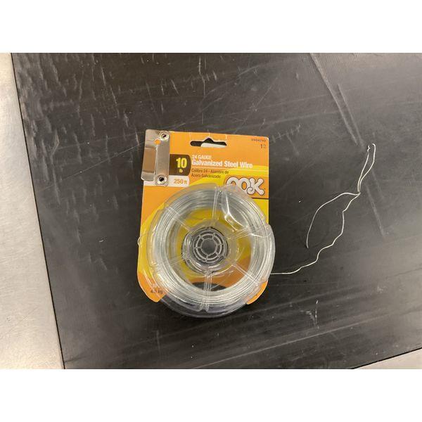 OOK Galvanized Steel Wire, 24 Gauge, 250 ft, 10 lb Retail $15.00