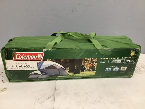 Coleman 3-Person Sunrise Point Tent - 8FT X 7FT Retail $44.99