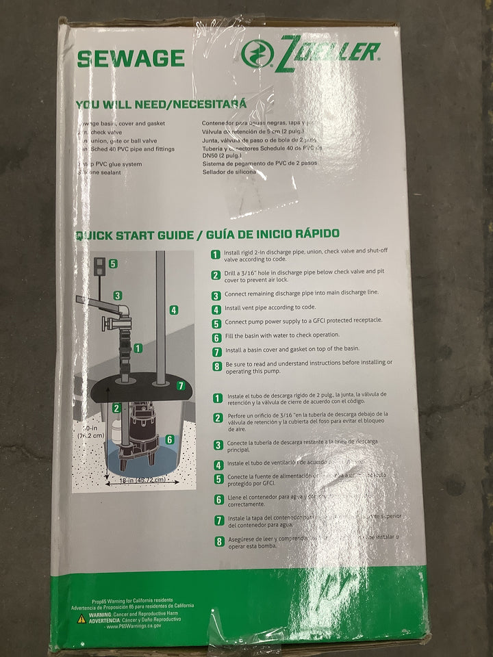 SEWG PMP 1/2HP CI CNTCTR