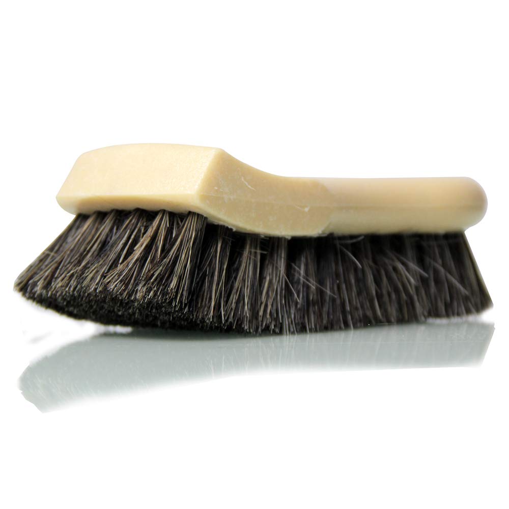 Chemical Guys Long Bristle Horse Hair Leather Cleaning Brush - Leather Brush to Gently Clean Car Interiors, Furniture, Sneakers, Boots, and More - Safe for Natural, Synthetic, Faux, and Pleather Retail $17.99