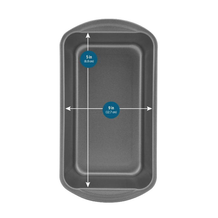 Vihira Premium NonStick Large Backing Bread Loaf Pan, 9 x 5 x 2.7 In, Set of 2, Meatloaf Pan and Bread Loaf Pan, Gray