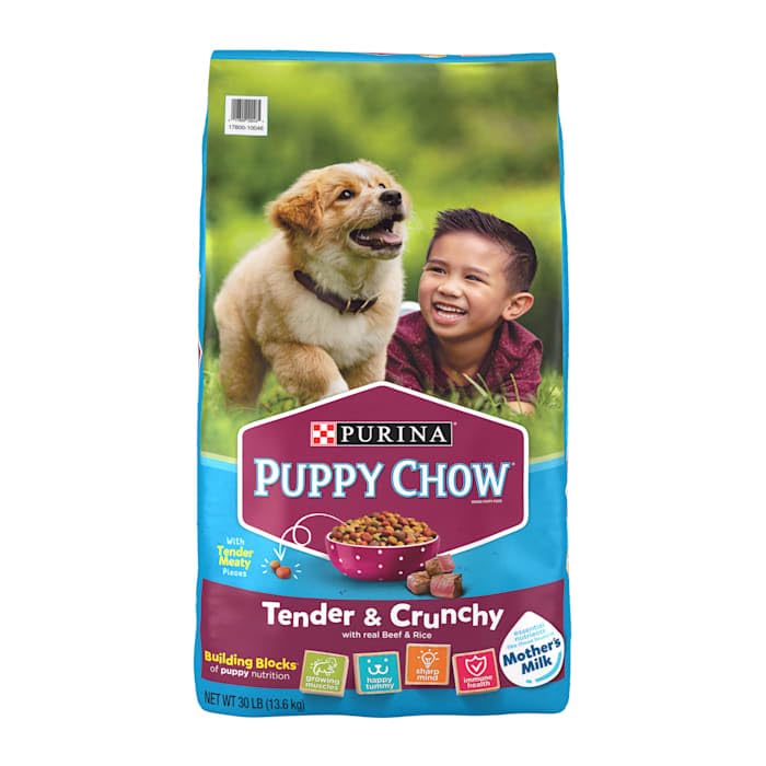 Purina Puppy Chow Tender & Crunchy with Real Beef & Rice, 480 Ounce Retail $27.38