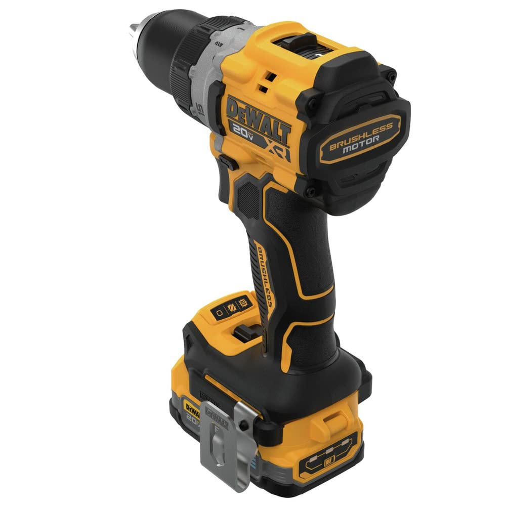 DEWALT 20V MAX XR Compact Cordless Drill and Impact Driver with Powerstack Batteries (DCD800D1E1)