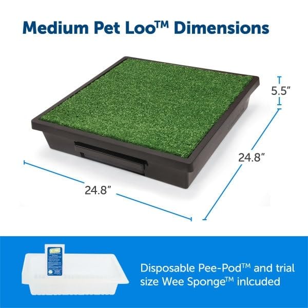 PetSafe Pet Loo Portable Dog Potty - Pet Toilet Alternative for Puppy Pads - Small - Perfect for House Training - Easy-to-Clean Grass Mat Retail $89.99