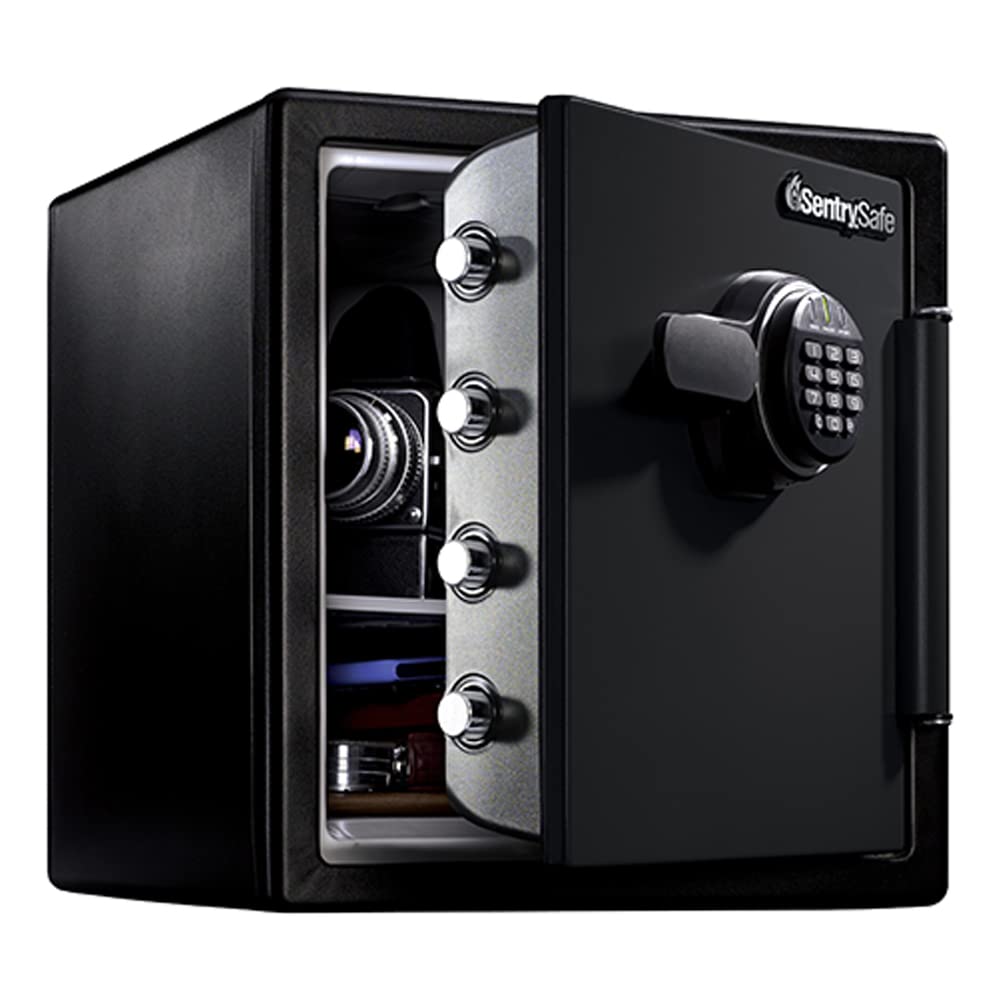 SentrySafe SFW123ES Fireproof Waterproof Safe with Digital Keypad, 1.23 Cubic Feet, black Retail $89.00