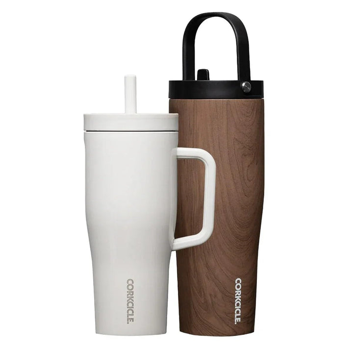 Corkcicle Leakproof Hydration Set, 2-Pack Go Cup XL (30oz) and Cruiser (22oz) Insulated Tumblers with Straws Retail $42.00